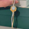 Golden Petal Lab Grown Diamond Bangle