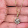 Twisted Round Halo Lab Grown Diamond Pendant
