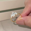Timeless Trinity Pure Gold Lab Diamond Engagement Ring