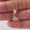 Infinity Loop Set Lab Diamond Pendant and Earrings Set