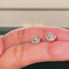 Round Half Halo Lab Grown Diamond Studs