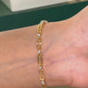 Tennis and Link Pure Gold Lab Diamond Stack Bracelet Set