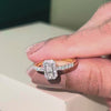 Art Deco Pure Gold Lab Grown Diamond Ring