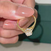 Oval Lotus Lab Grown Diamond Solitaire Ring