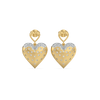Promise Heart Lab Diamond Drop Earrings