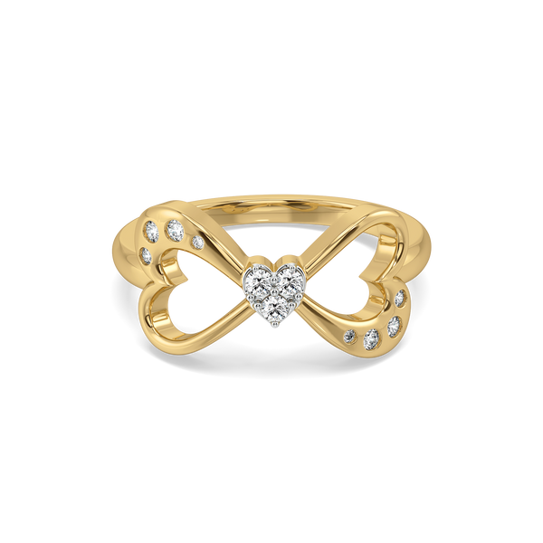 Lukson Heart Unfold Lab Grown Diamond Ring for Women